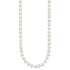 14K Gold Filled 5-6mm White Semi-Round Cultured Freshwater Pearl Necklace