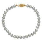 14K Gold Filled 5-6mm Grey Cultured Freshwater Pearl Necklace - view 4