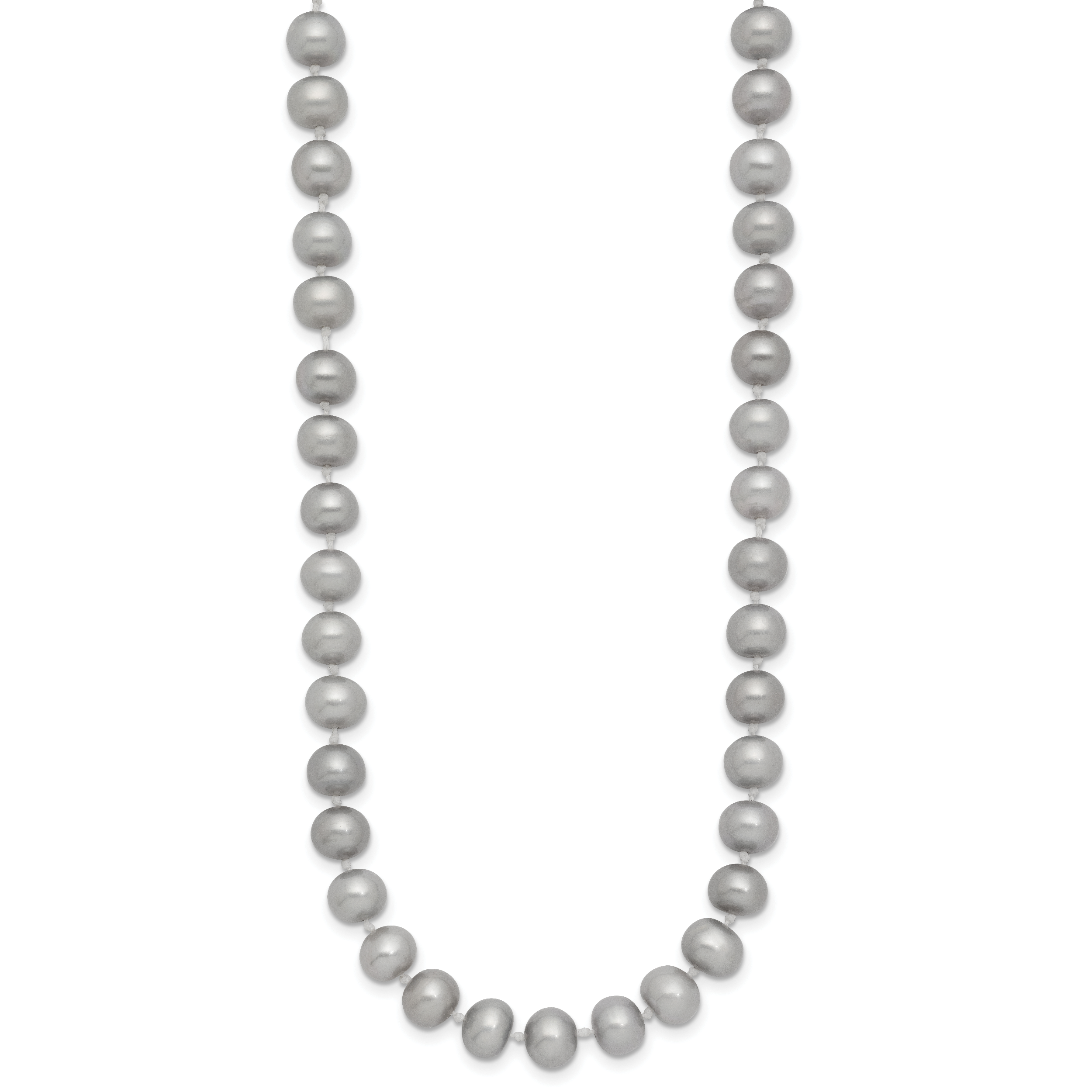 14K Gold-Filled Grey Freshwater Cultured Pearl Necklace 6-7mm Secondary image