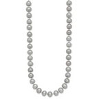 14K Gold-Filled Grey Freshwater Cultured Pearl Necklace 6-7mm