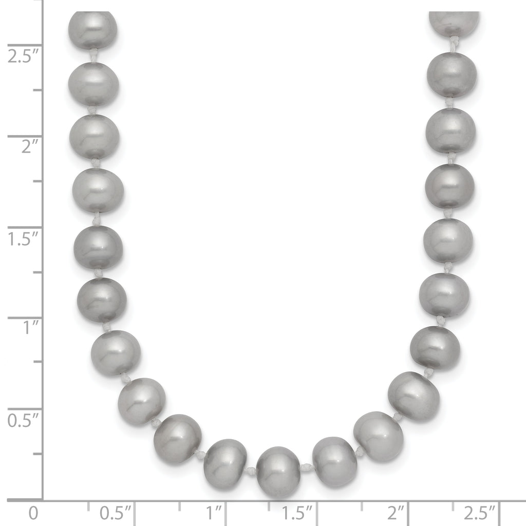 14K Gold-Filled Grey Freshwater Cultured Pearl Necklace 6-7mm
