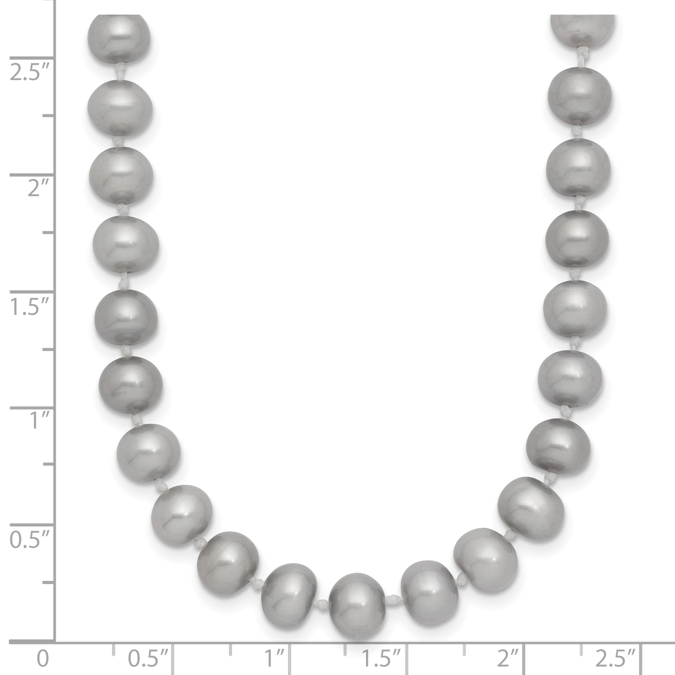 14K Gold-Filled Grey Freshwater Cultured Pearl Necklace 6-7mm