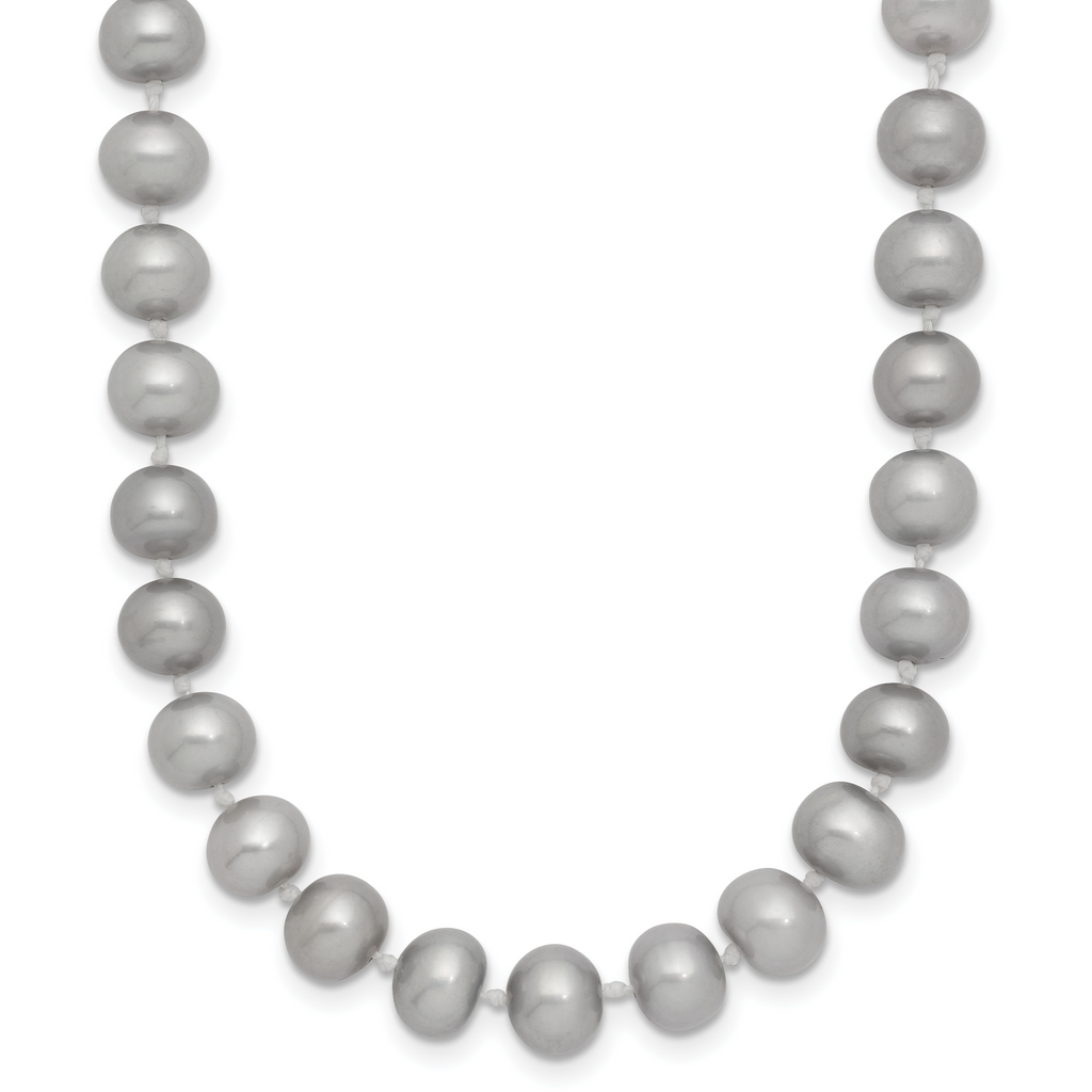 14K Gold-Filled Grey Freshwater Cultured Pearl Necklace 6-7mm