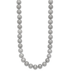 14K Gold Filled 7-8mm Grey Cultured Freshwater Pearl Necklace
