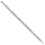 14K Gold Filled 7-8mm Grey Cultured Freshwater Pearl Necklace - view 2