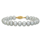 14K Gold Filled 7-8mm Grey Cultured Freshwater Pearl Necklace - view 3
