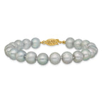 14K Gold Filled 8-9mm Grey Cultured Freshwater Pearl Necklace - view 3