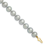 14K Gold Filled 8-9mm Grey Cultured Freshwater Pearl Necklace by Sophia Jewelers