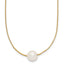 14K Gold Filled 9-10mm White Round Cultured Freshwater Pearl Necklace by Sophia Jewelers