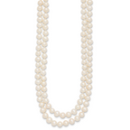 14K Gold Filled 5-6mm White Cultured Freshwater Pearl 2-Strand Necklace