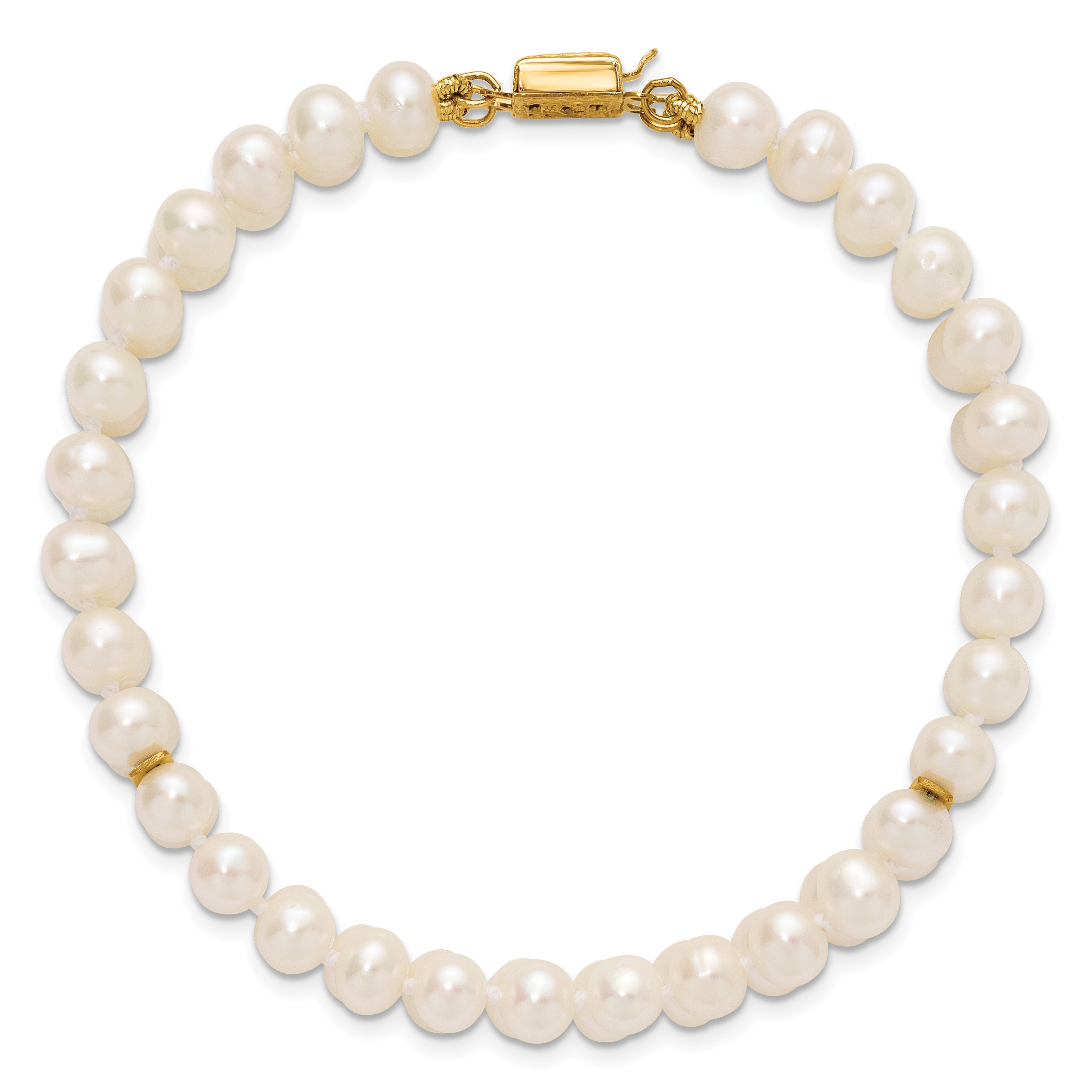 14K Gold Filled 5-6mm White Cultured Freshwater Pearl 2-Strand Necklace - view 4