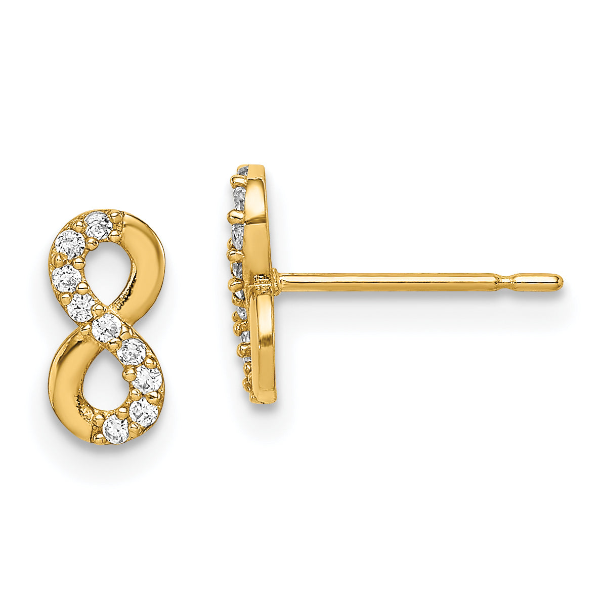 14k Madi K Infinity Symbol CZ Stud Earrings Main image
