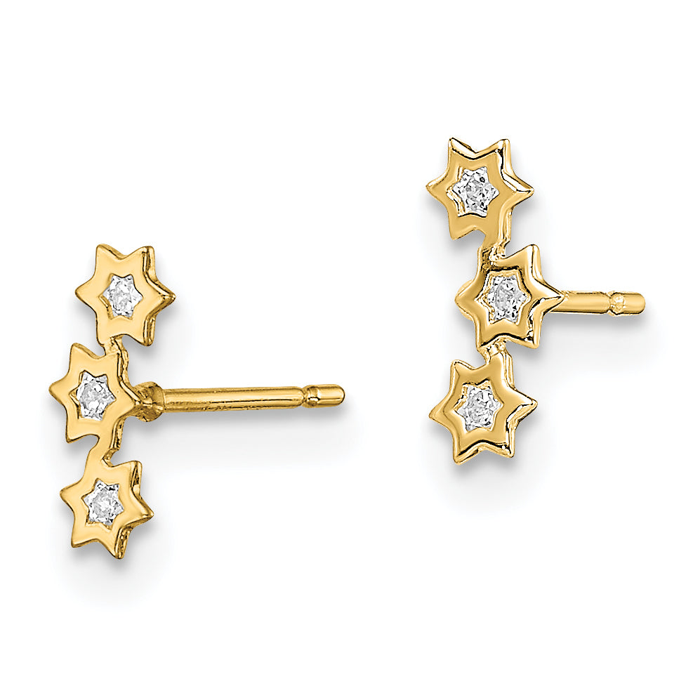 14k Madi K Stars CZ Earrings Secondary image