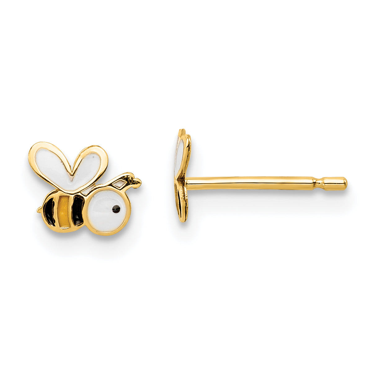14k Madi K Enamel Bumble Bee Post Earrings Main image
