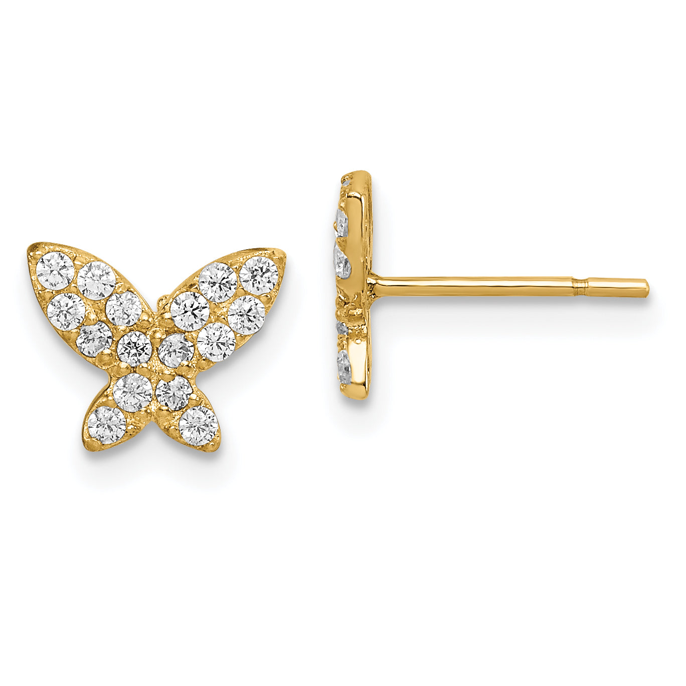 14k Madi K Butterfly CZ Post Earrings Main image
