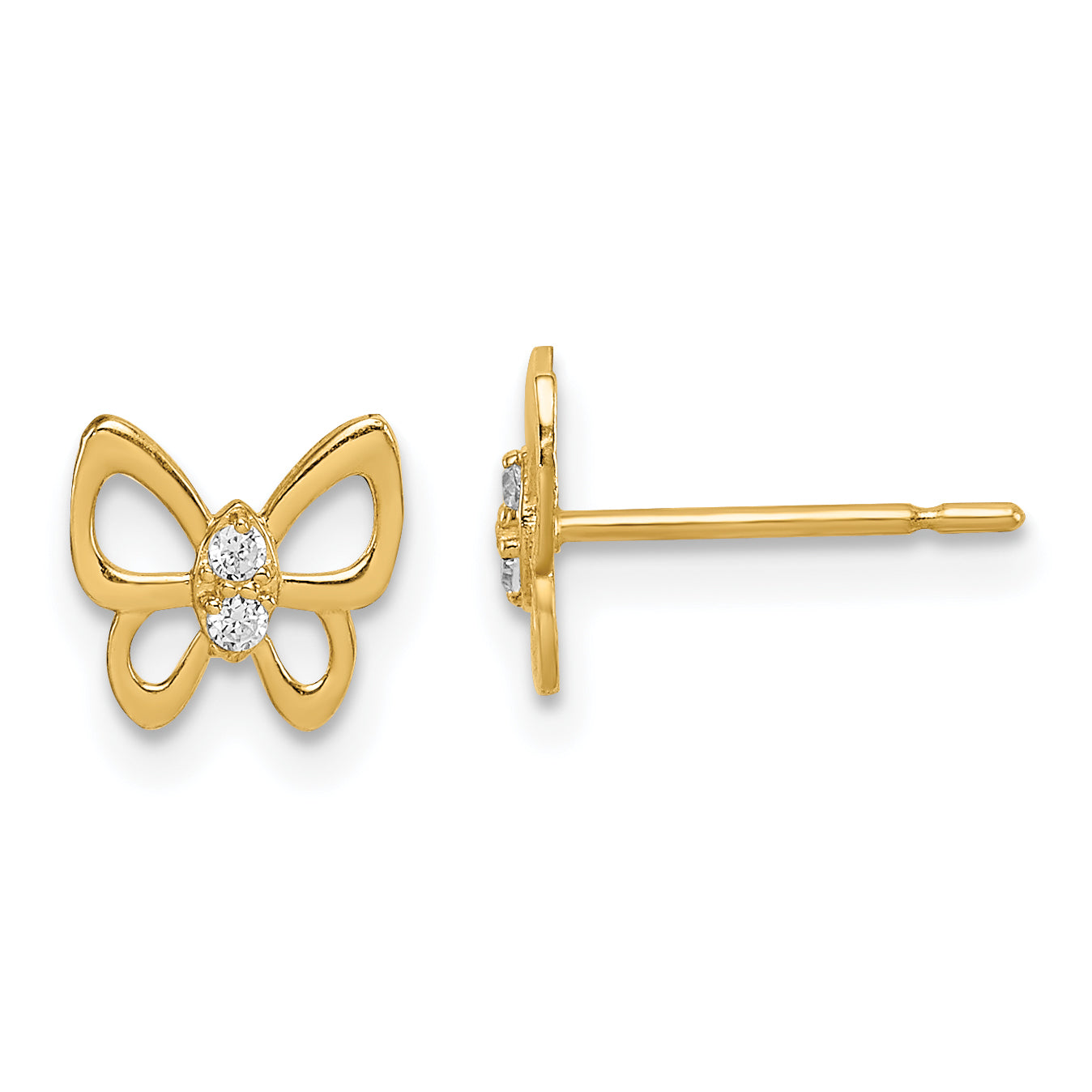 14k Madi K Butterfly CZ Stud Earrings Main image