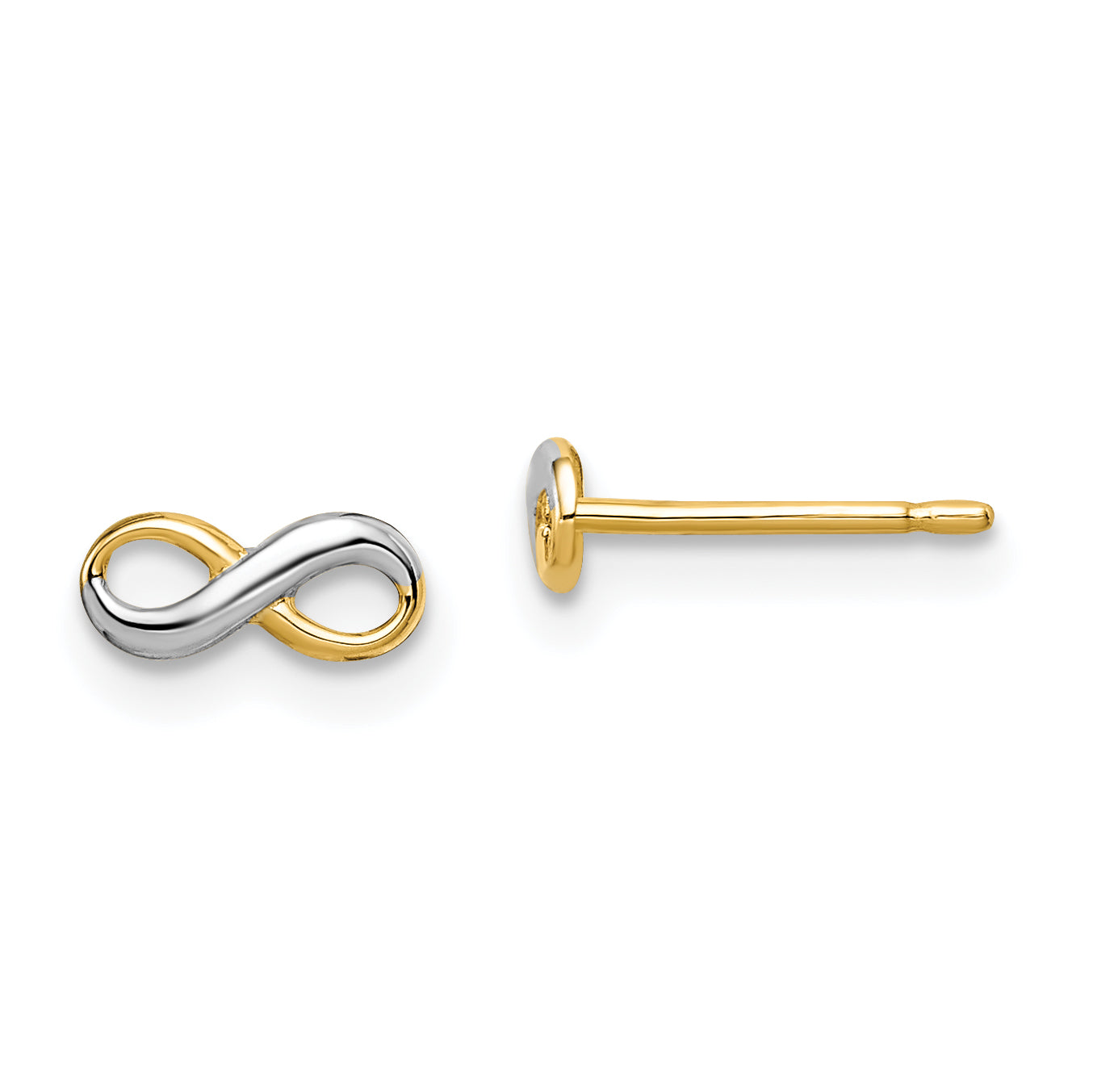 14k w/Rhodium Madi K Infinity Post Earrings Main image