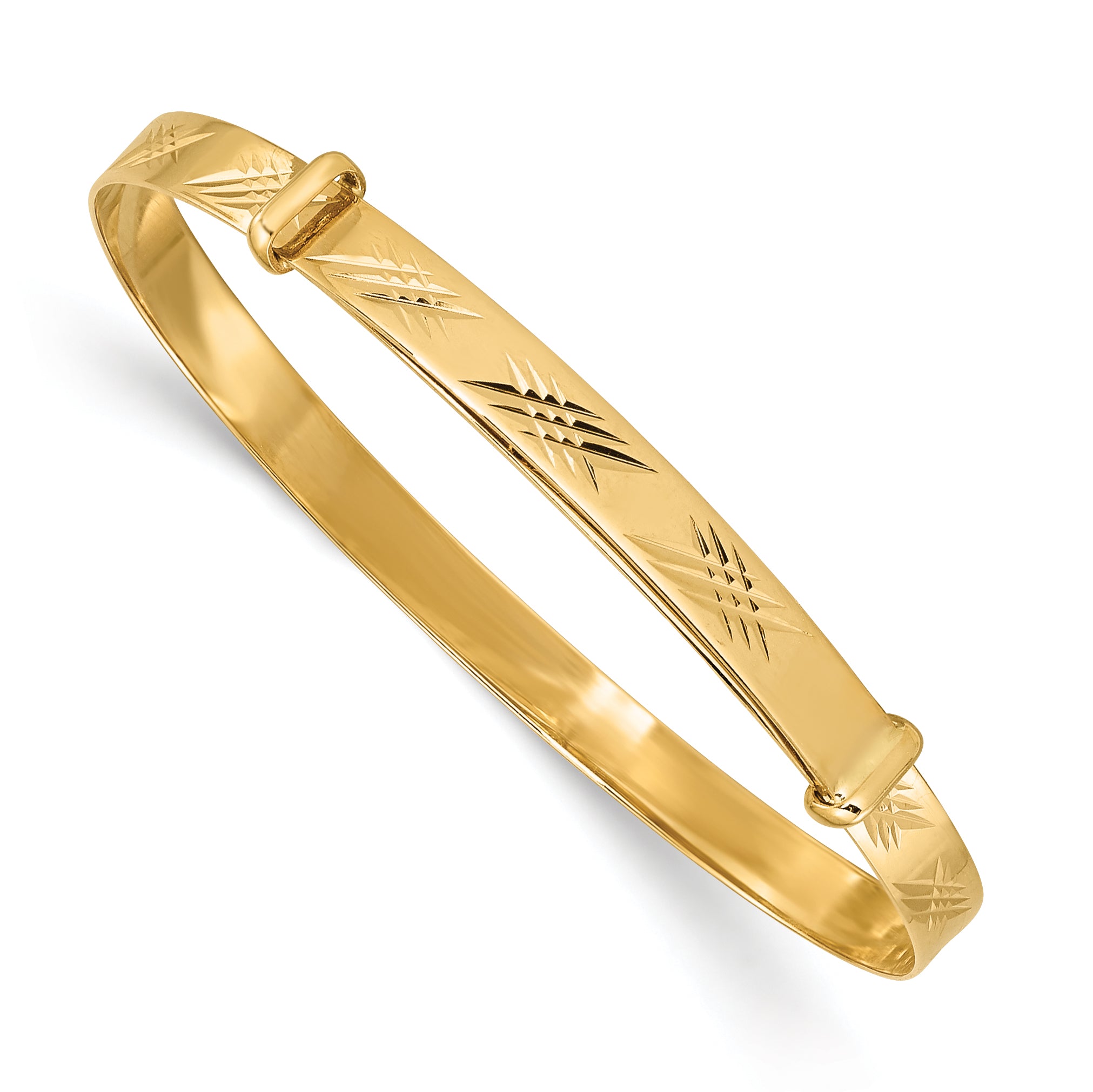 14K Madi K Polished D/C Expandable Baby Bangle Main image