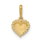 14k Madi K CZ Diamond Cut Heart Pendant