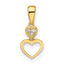 14k Madi K CZ Hearts Dangle Pendant