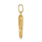 14k Polished 3-D Dolphin Pendant