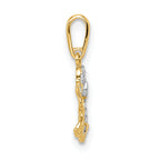 14K & Rhodium Madi K CZ Dog & Puppy Pendant