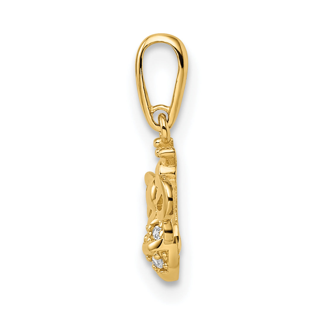 14k Madi K CZ Bumble Bee Pendant Secondary image