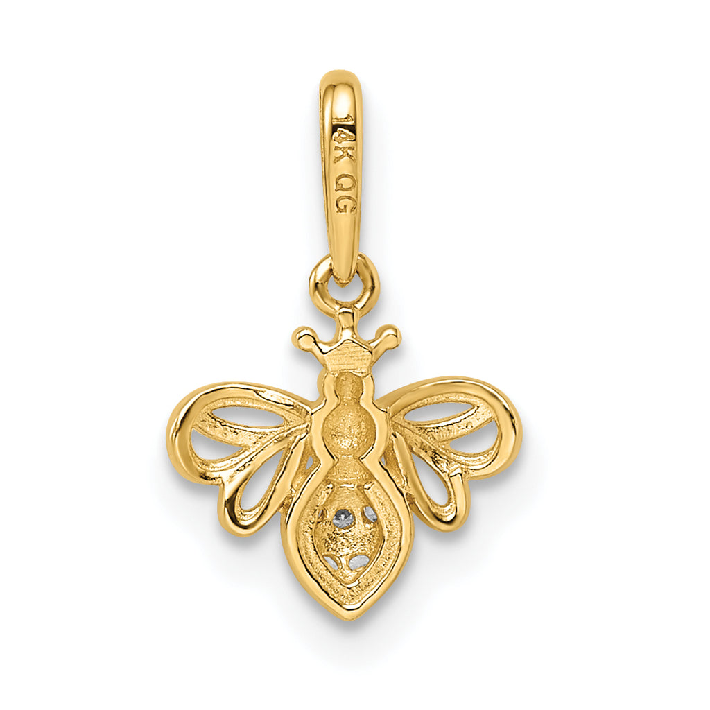 14k Madi K CZ Bumble Bee Pendant