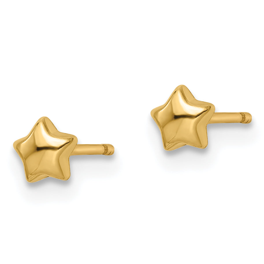 14k Madi K Polished Star Post Earrings Secondary image
