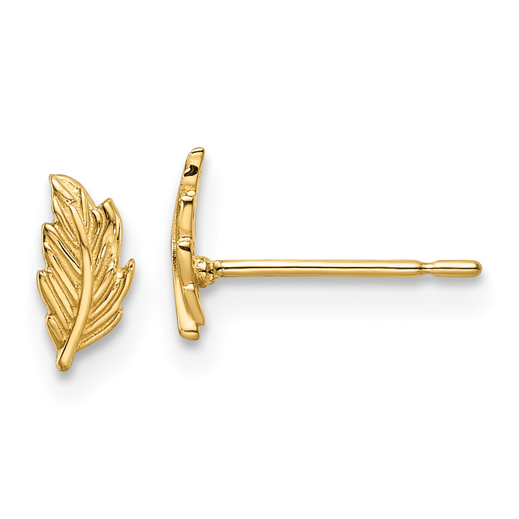 14k Madi K Leaf Post Earrings Main image