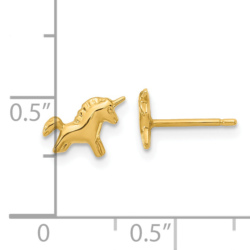 14K Madi K Polished Unicorn Post Earrings