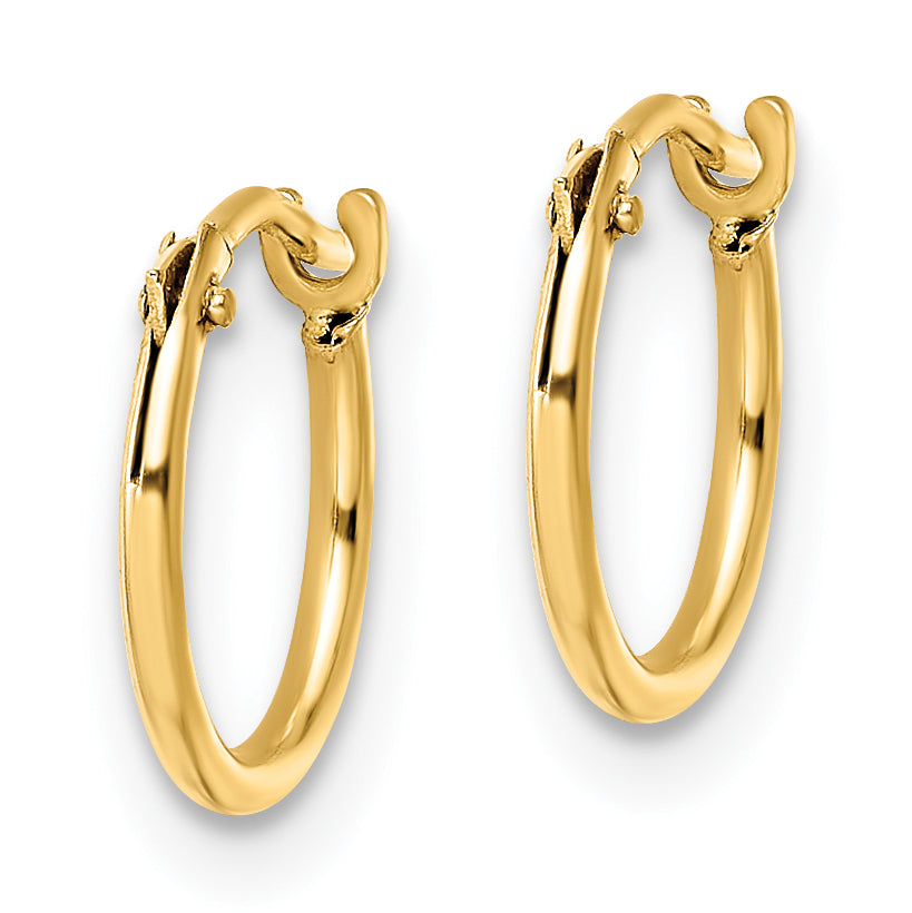 14K Madi K Polished Hoop Earrings Secondary image