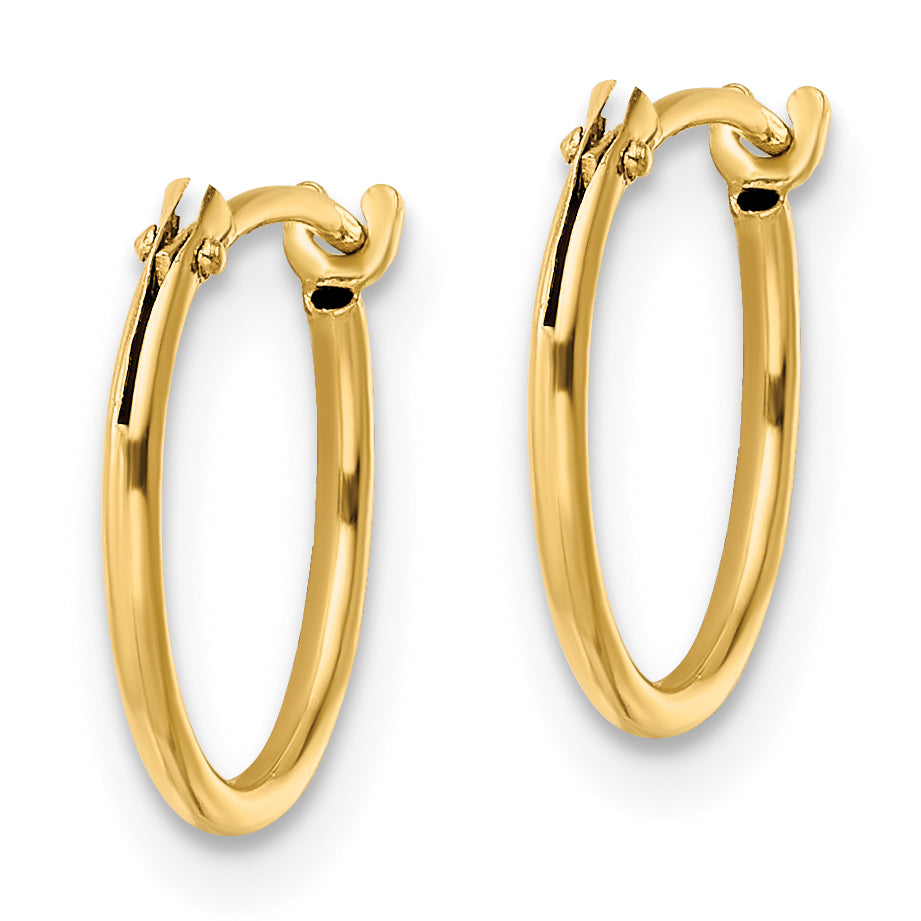 14K Madi K Polished Hinged Hoop Earrings Secondary image