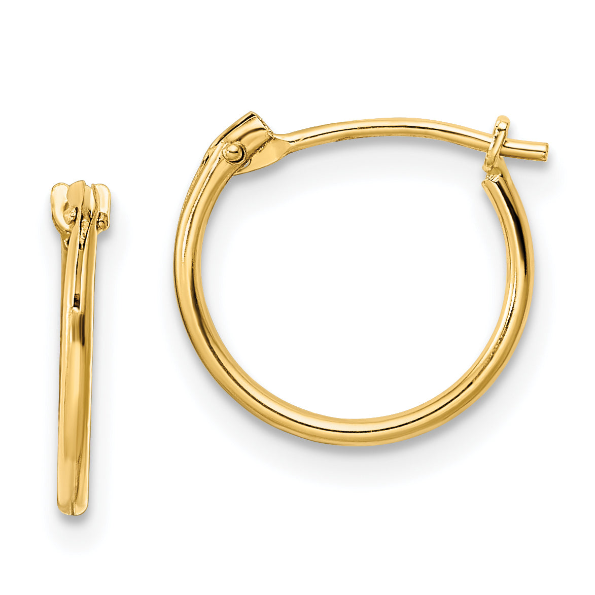 14K Madi K Polished Hinged Hoop Earrings Main image