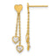 14k Madi K Polished CZ Hearts Post Dangle Earrings