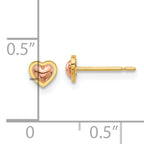 14k Madi K Two-Tone Polished Heart Post Earrings