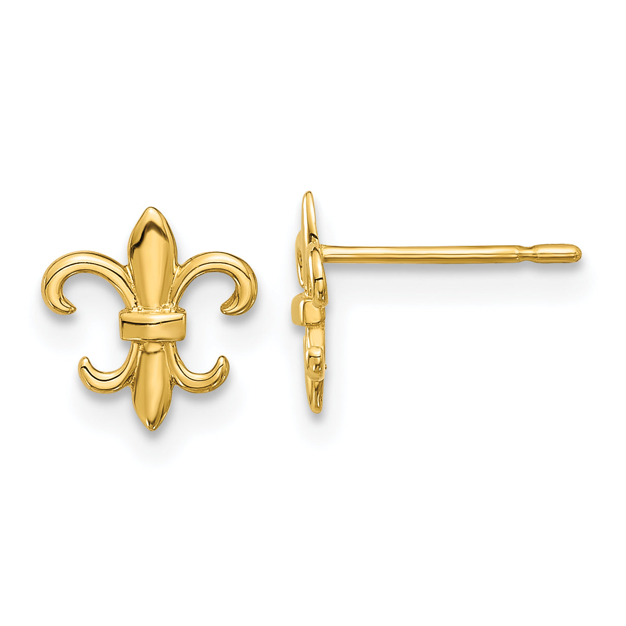14k Madi K Polished Fleur de Lis Post Earrings Main image
