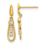 14k Madi K Polished CZ Fancy Post Dangle Earrings