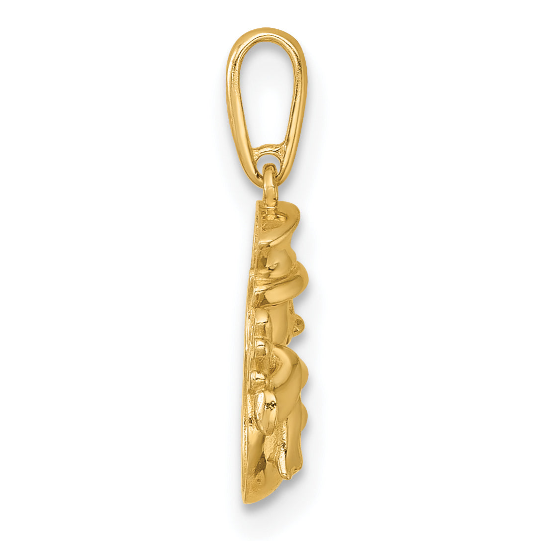 14k Madi K Polished Snowman Childrens Charm / Pendant