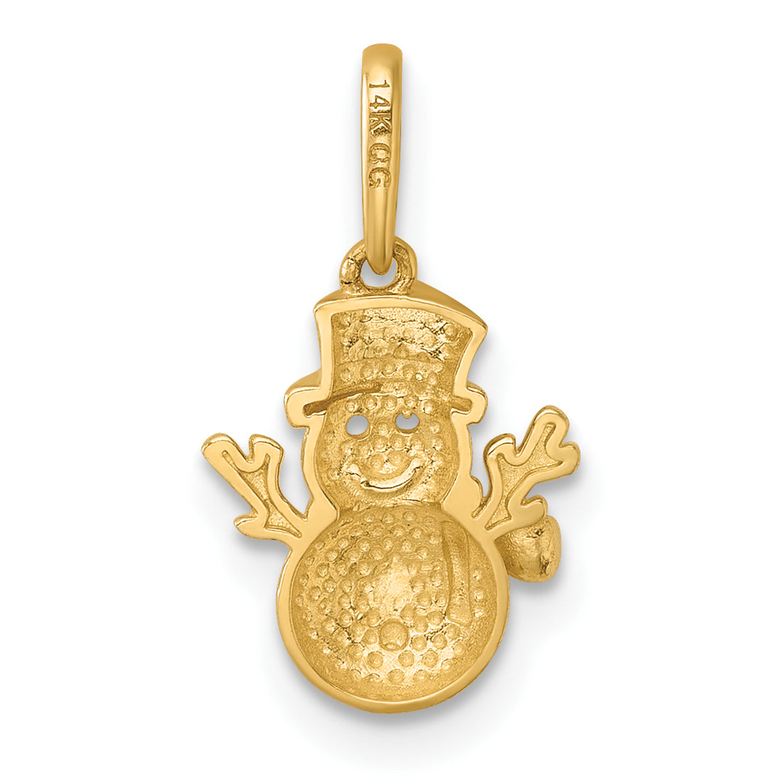 14k Madi K Polished Snowman Childrens Charm / Pendant