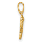 14k Madi K Polished Smiling Gingerbread Man Childrens Charm / Pendant