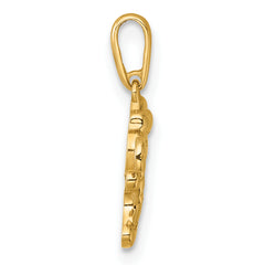 14k Madi K Polished Smiling Gingerbread Man Childrens Charm / Pendant