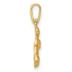 14k Madi K Polished Christmas Stocking with Candy Childrens Charm / Pendant