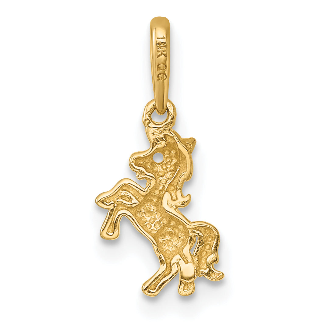14k Madi K Polished Unicorn Childrens Charm / Pendant