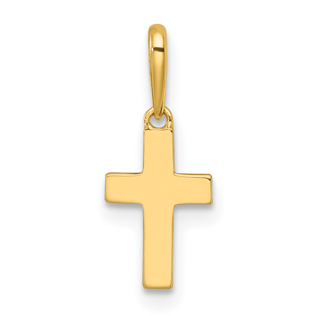 14k Madi K Polished Cross Childrens Charm / Pendant Main image