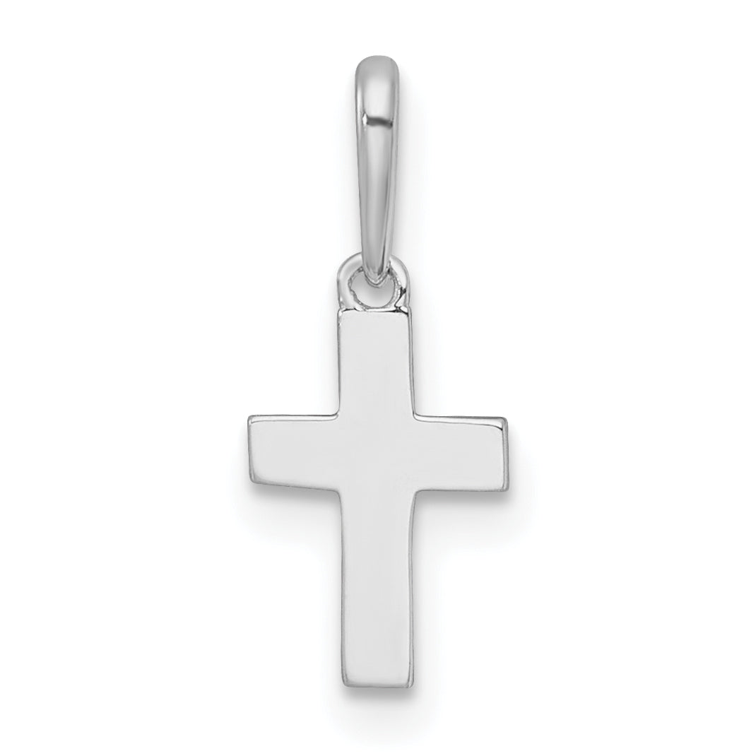 14K White Gold Madi K Polished Cross Childrens Charm / Pendant
