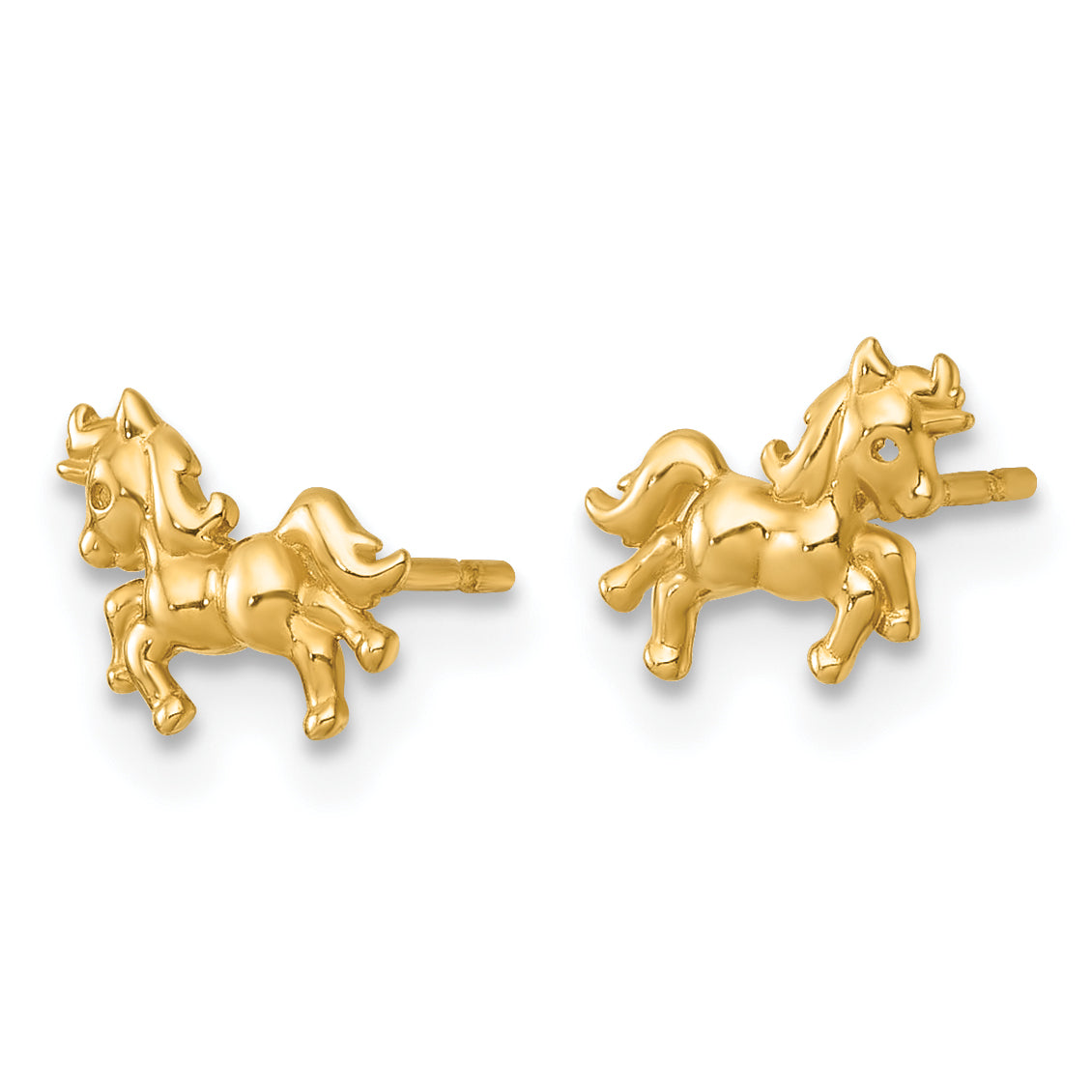 14k Madi K Polished Unicorn Childrens Post Earrings