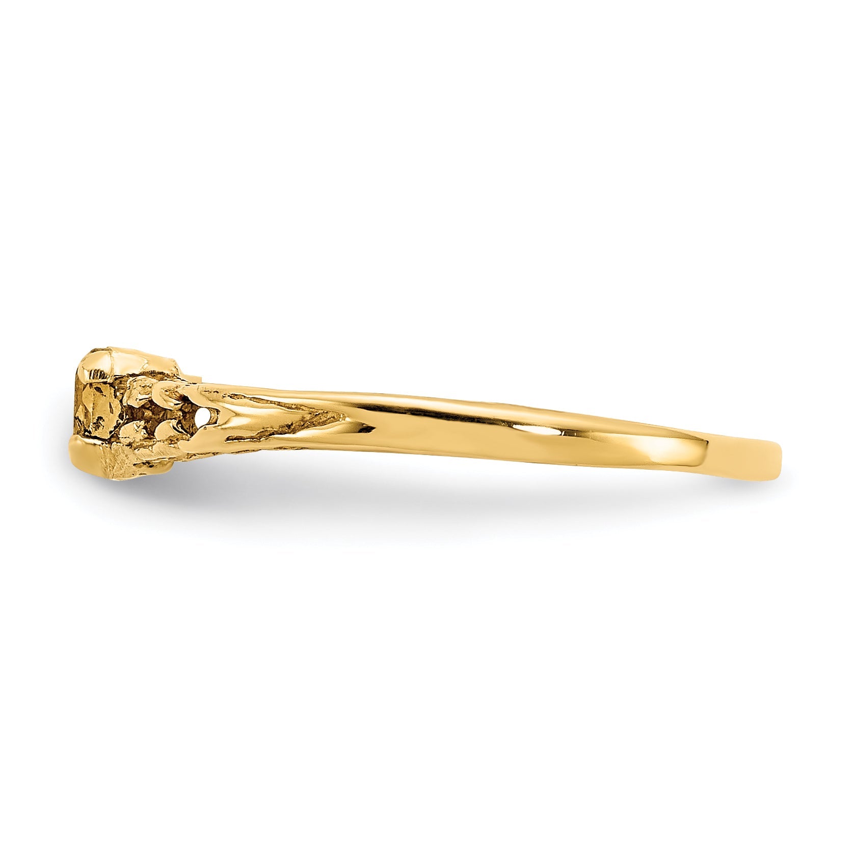 Luxury 14K Madi K 3mm Citrine Birthstone Baby Ring