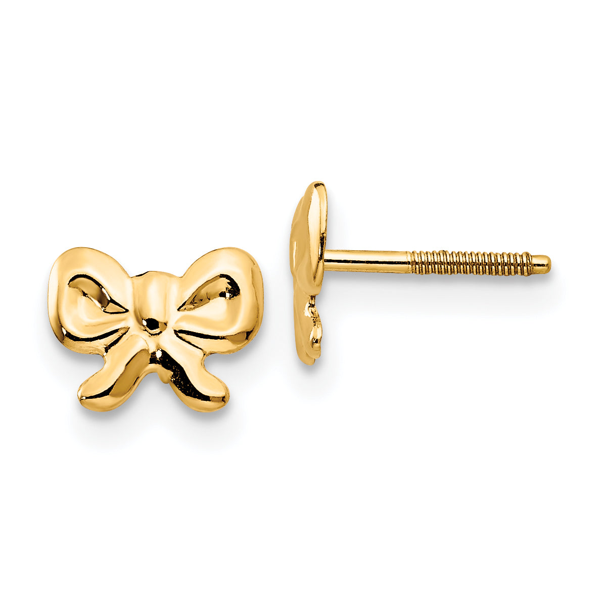 14k Madi K Bows Screwback Earrings Main image