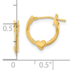 14k Madi K Heart Hoop Earrings